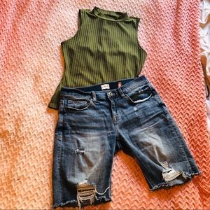 Shirt and/or jean shorts